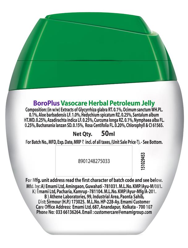 BoroPlus Vasocare Herbal Petroleum Jelly 50ml