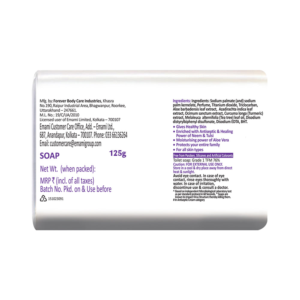 BoroPlus Antiseptic + Moisturing Soap with Neem, Eucalyptus & Honey (125gx8)