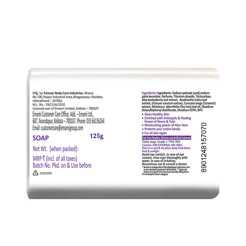 BoroPlus Antiseptic + Moisturing Soap with Neem, Tulsi & Aloe Vera (125gx8)