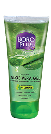 BoroPlus Aloe Vera Gel; Organic Aloe Gel for hair, face & body. (60ml)