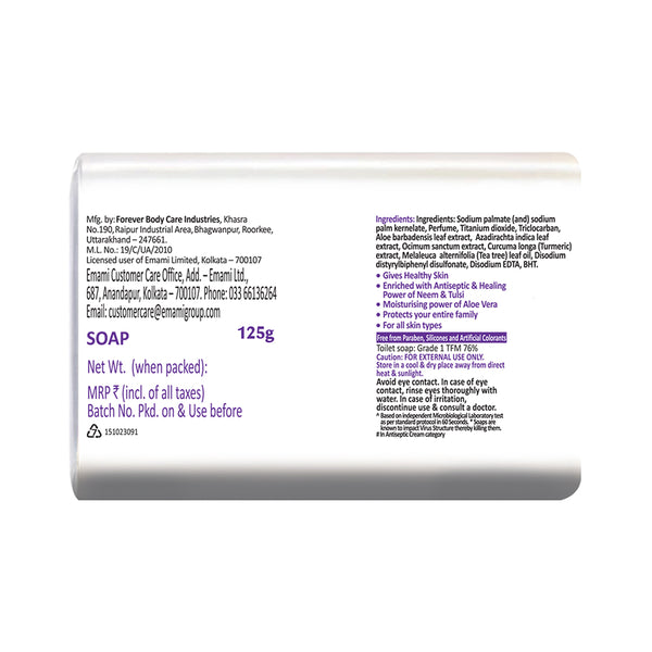 BoroPlus Antiseptic + Moisturising Soap with Neem, Eucalyptus & Honey (125gx8)