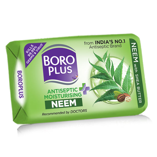BoroPlus Antiseptic Moisturising Neem Soap with Neem & Shea Butter (125gx6)