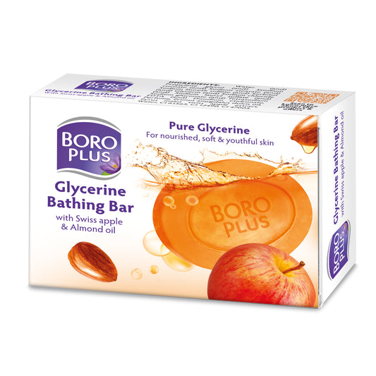 BoroPlus Glycerine bathing bar - Swiss apple & Almond oil -100g