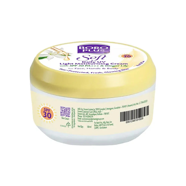 BoroPlus Soft Daily UV Light Moisturising Cream with SPF 30 PA+++ & Ginger Lily