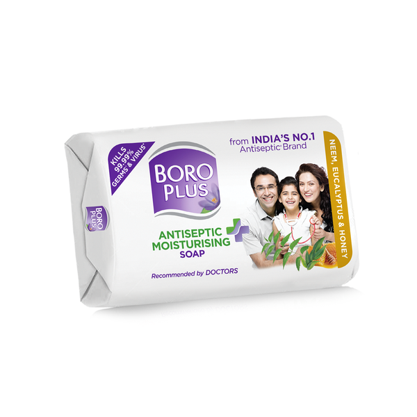 BoroPlus Antiseptic + Moisturising Soap with Neem, Eucalyptus & Honey (125gx8)